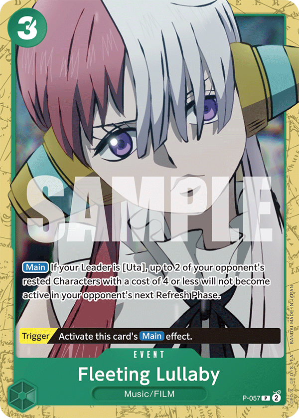 Fleeting Lullaby P-057, the P printing from P of the One Piece Card Game