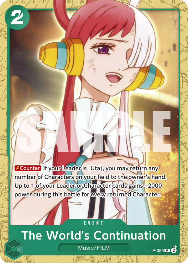 The World's Continuation P-059, the P printing from P of the One Piece Card Game