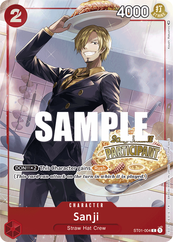Sanji ST01-004, the C printing from ST-01 of the One Piece Card Game