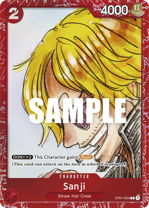 Sanji ST01-004, the C printing from ST-01 of the One Piece Card Game