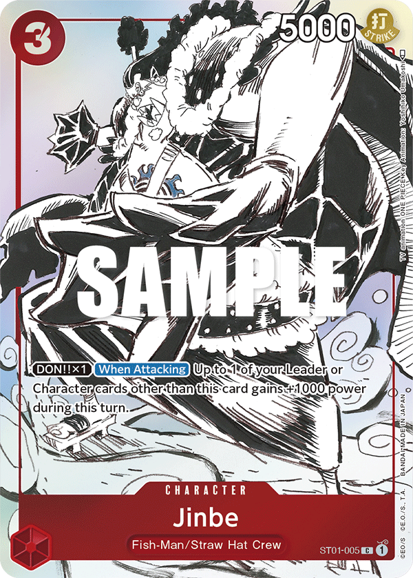 Jinbe ST01-005, the C printing from ST-01 of the One Piece Card Game