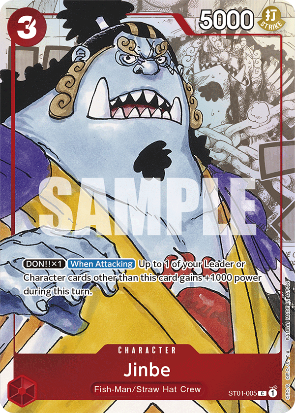 Jinbe ST01-005, the C printing from ST-01 of the One Piece Card Game