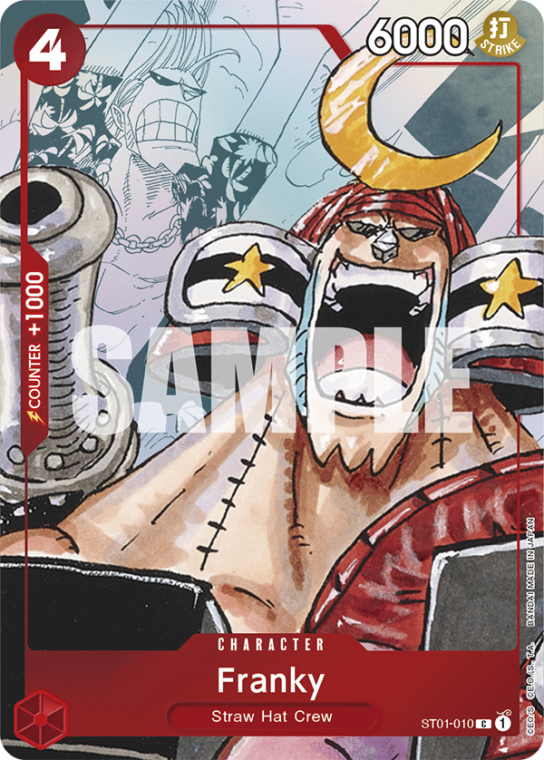 Franky ST01-010, the C printing from ST-01 of the One Piece Card Game