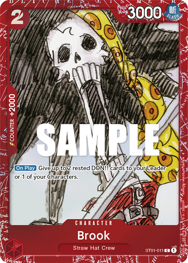 Brook ST01-011, the C printing from ST-01 of the One Piece Card Game