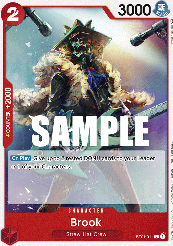 Brook ST01-011, the C printing from ST-01 of the One Piece Card Game