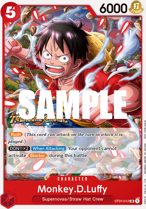 Monkey.D.Luffy ST01-012, the SR printing from ST-01 of the One Piece Card Game