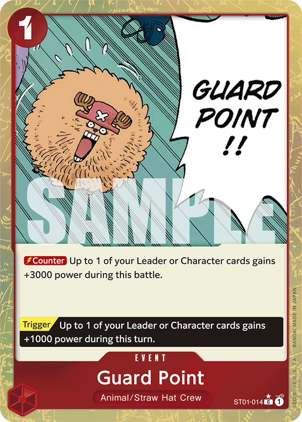 Guard Point ST01-014, the C printing from ST-01 of the One Piece Card Game