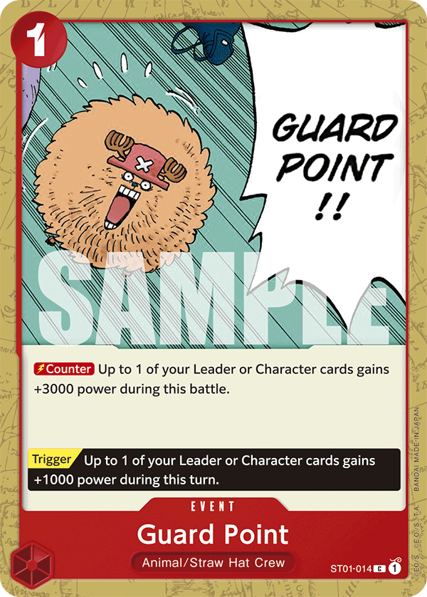 Guard Point ST01-014, the C printing from ST-01 of the One Piece Card Game