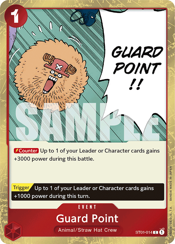 Guard Point ST01-014, the C printing from ST-01 of the One Piece Card Game