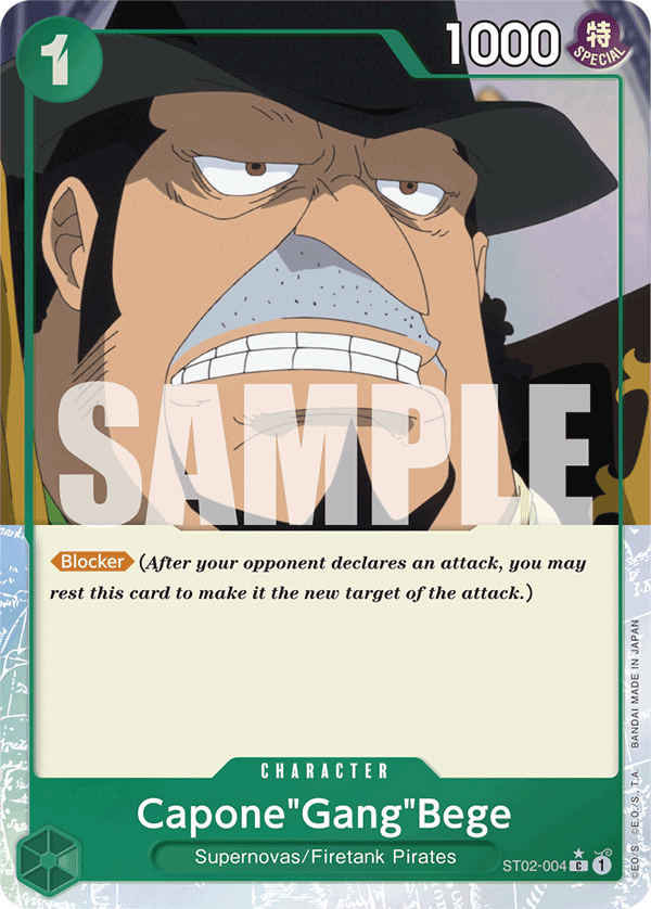 Capone"Gang"Bege ST02-004, the C printing from ST-02 of the One Piece Card Game