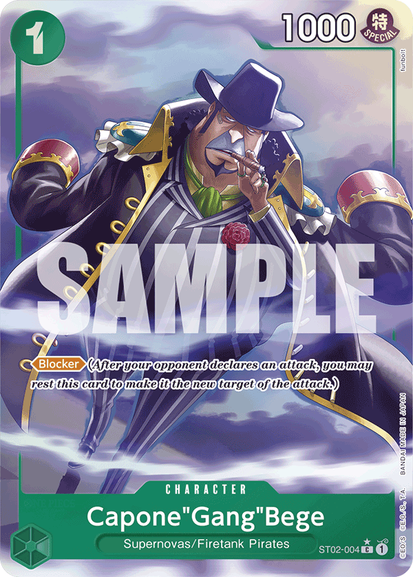Capone"Gang"Bege ST02-004, the C printing from ST-02 of the One Piece Card Game