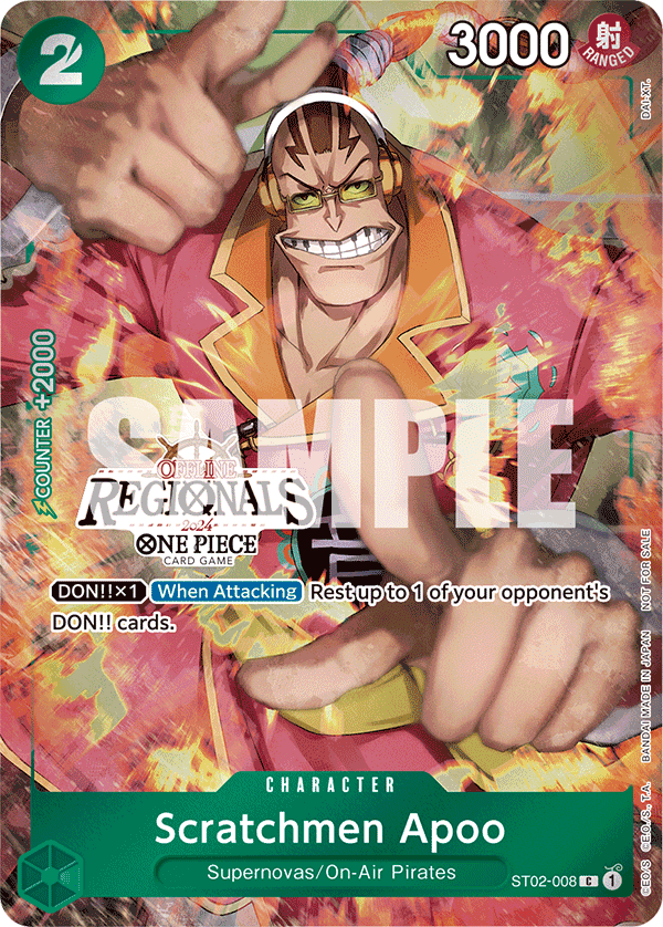 Scratchmen Apoo ST02-008, the C printing from ST-02 of the One Piece Card Game