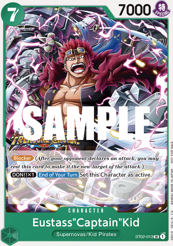 Eustass"Captain"Kid ST02-013, the SR printing from ST-02 of the One Piece Card Game