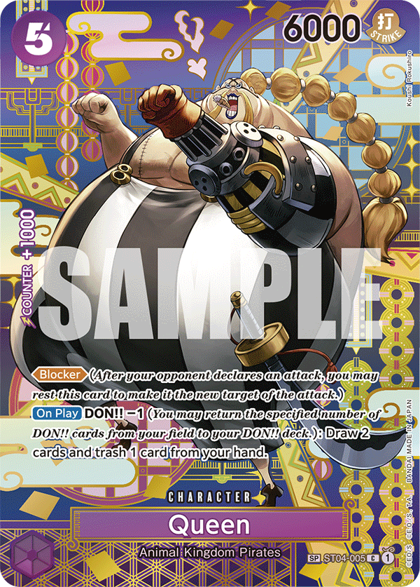 Queen ST04-005, the SP printing from ST-04 of the One Piece Card Game