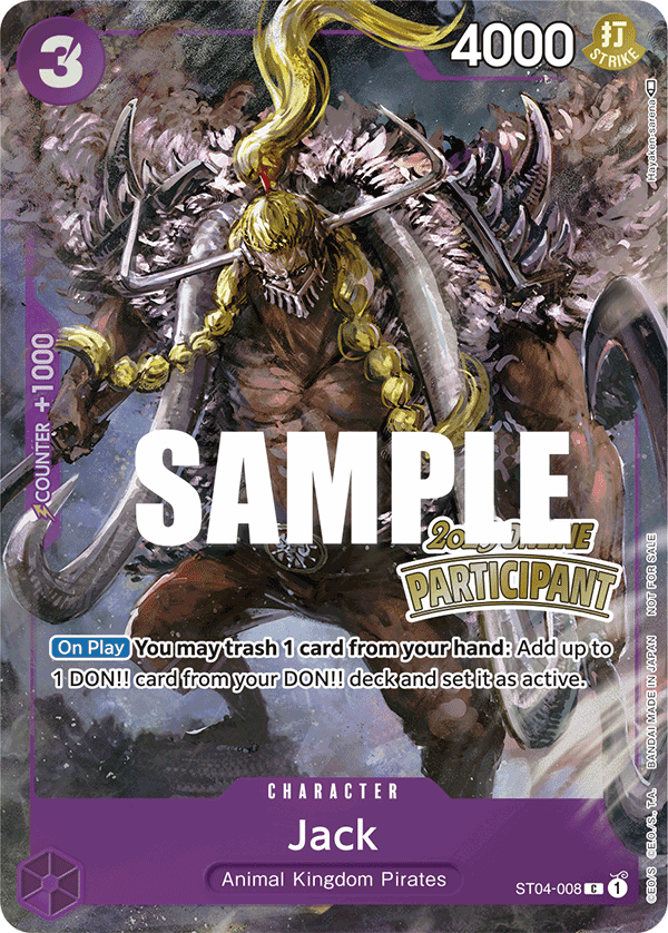 Jack ST04-008, the C printing from ST-04 of the One Piece Card Game