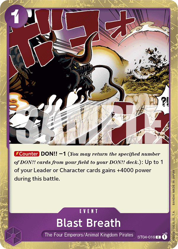 Blast Breath ST04-016, the C printing from ST-04 of the One Piece Card Game
