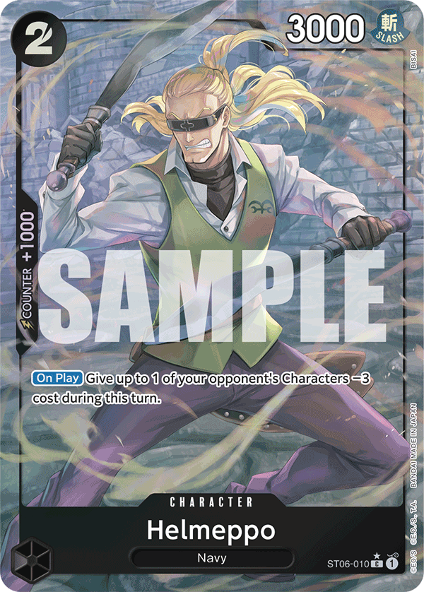 Helmeppo ST06-010, the C printing from ST-06 of the One Piece Card Game