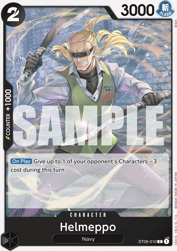 Helmeppo ST06-010, the C printing from ST-06 of the One Piece Card Game
