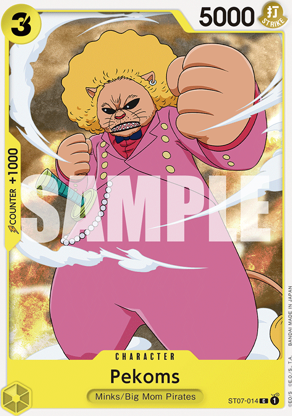Pekoms ST07-014, the C printing from ST-07 of the One Piece Card Game