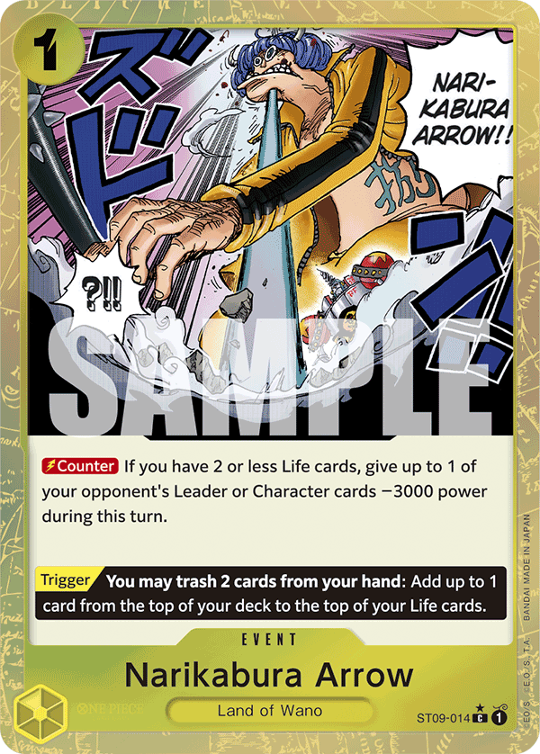 Narikabura Arrow ST09-014, the C printing from ST-09 of the One Piece Card Game