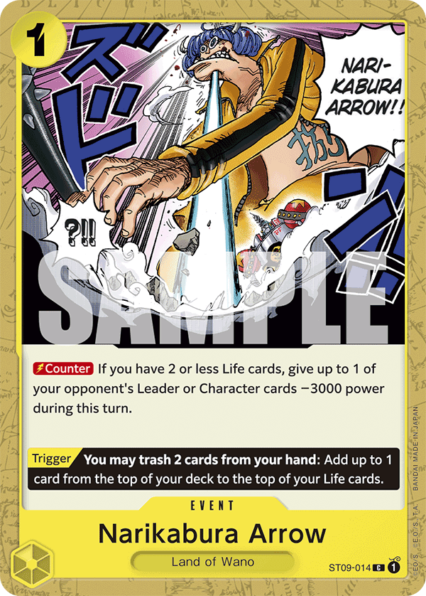 Narikabura Arrow ST09-014, the C printing from ST-09 of the One Piece Card Game