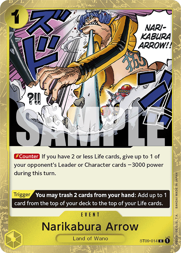 Narikabura Arrow ST09-014, the C printing from ST-09 of the One Piece Card Game