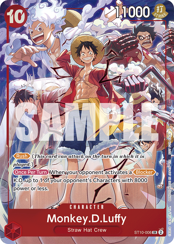 Monkey.D.Luffy ST10-006, the P printing from ST-10 of the One Piece Card Game