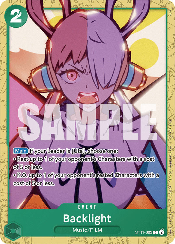 Backlight ST11-003, the C printing from ST-11 of the One Piece Card Game