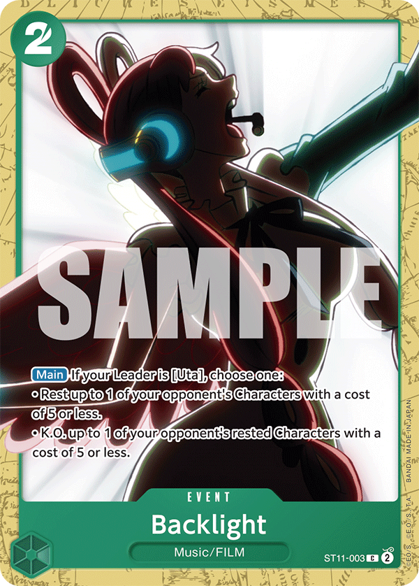Backlight ST11-003, the C printing from ST-11 of the One Piece Card Game
