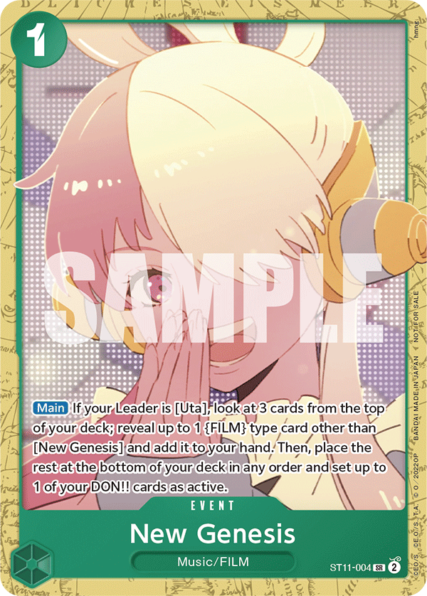 New Genesis ST11-004, the SR printing from ST-11 of the One Piece Card Game