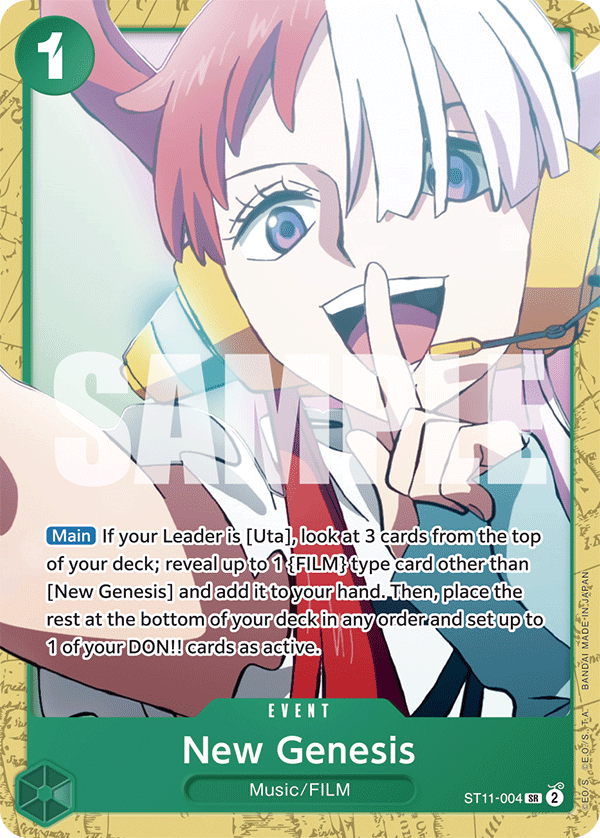 New Genesis ST11-004, the SR printing from ST-11 of the One Piece Card Game