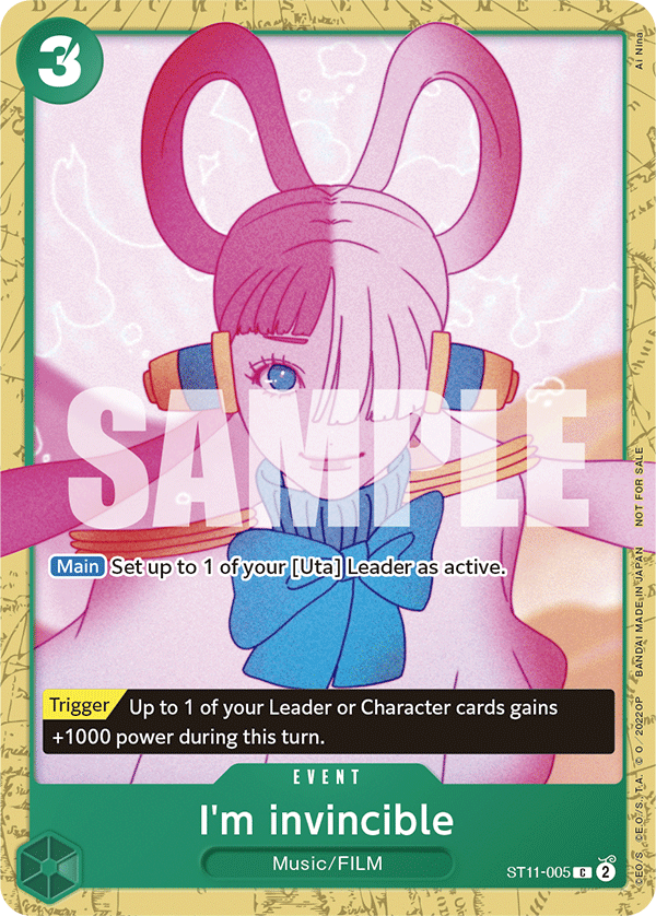 I'm invincible ST11-005, the C printing from ST-11 of the One Piece Card Game