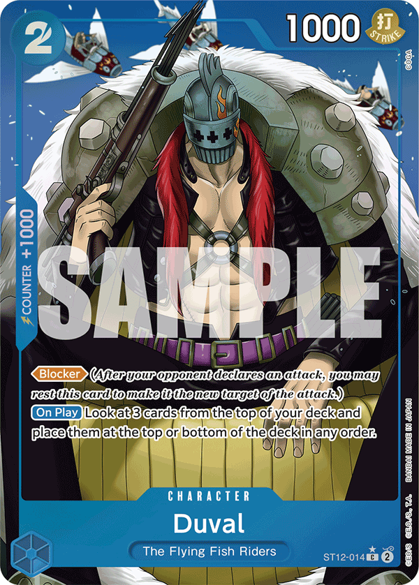 Duval ST12-014, the C printing from ST-12 of the One Piece Card Game