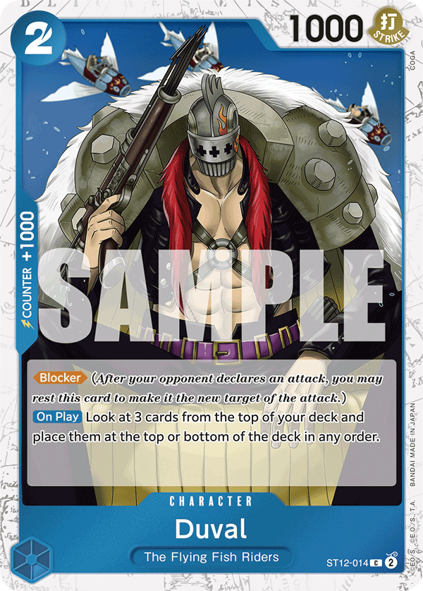 Duval ST12-014, the C printing from ST-12 of the One Piece Card Game