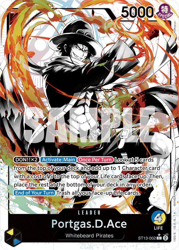 Portgas.D.Ace ST13-002, the L printing from ST-13 of the One Piece Card Game