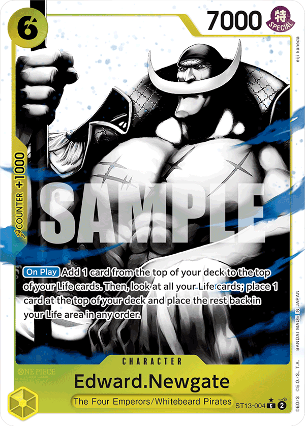 Edward.Newgate ST13-004, the C printing from ST-13 of the One Piece Card Game