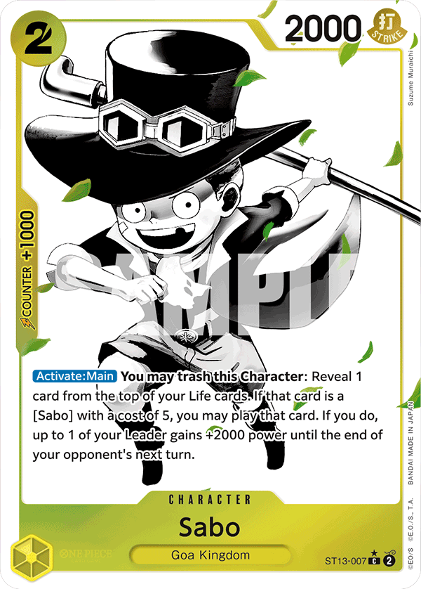 Sabo ST13-007, the C printing from ST-13 of the One Piece Card Game