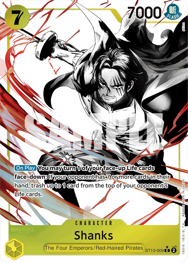 Shanks ST13-009, the C printing from ST-13 of the One Piece Card Game