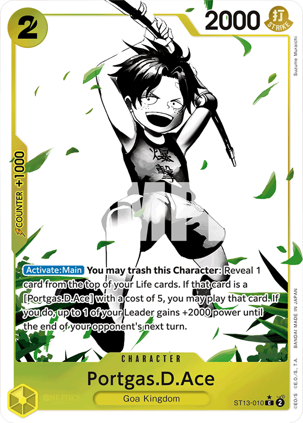 Portgas.D.Ace ST13-010, the C printing from ST-13 of the One Piece Card Game