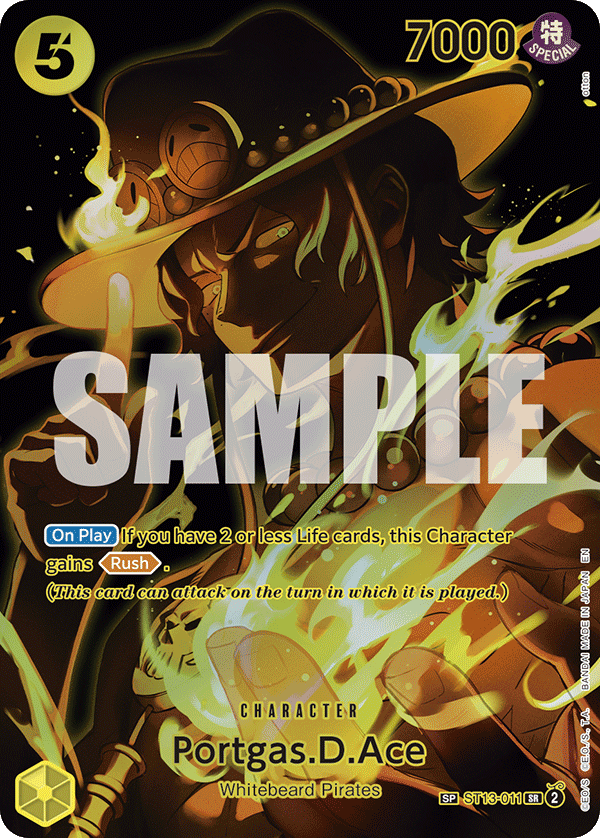 Portgas.D.Ace ST13-011, the SP printing from ST-13 of the One Piece Card Game