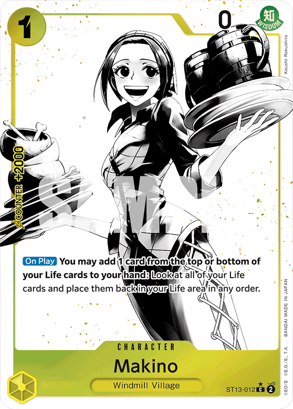 Makino ST13-012, the C printing from ST-13 of the One Piece Card Game
