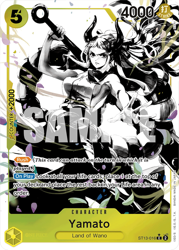 Yamato ST13-016, the C printing from ST-13 of the One Piece Card Game