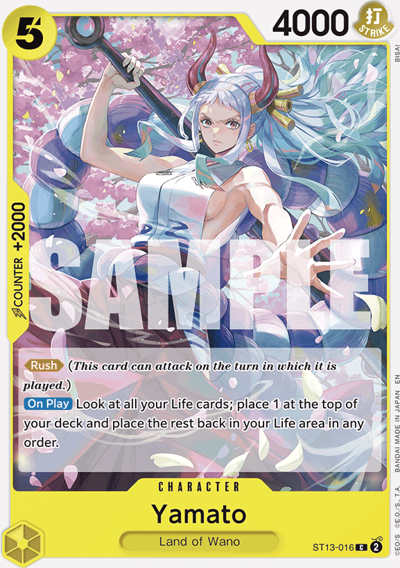 Yamato ST13-016, the C printing from ST-13 of the One Piece Card Game