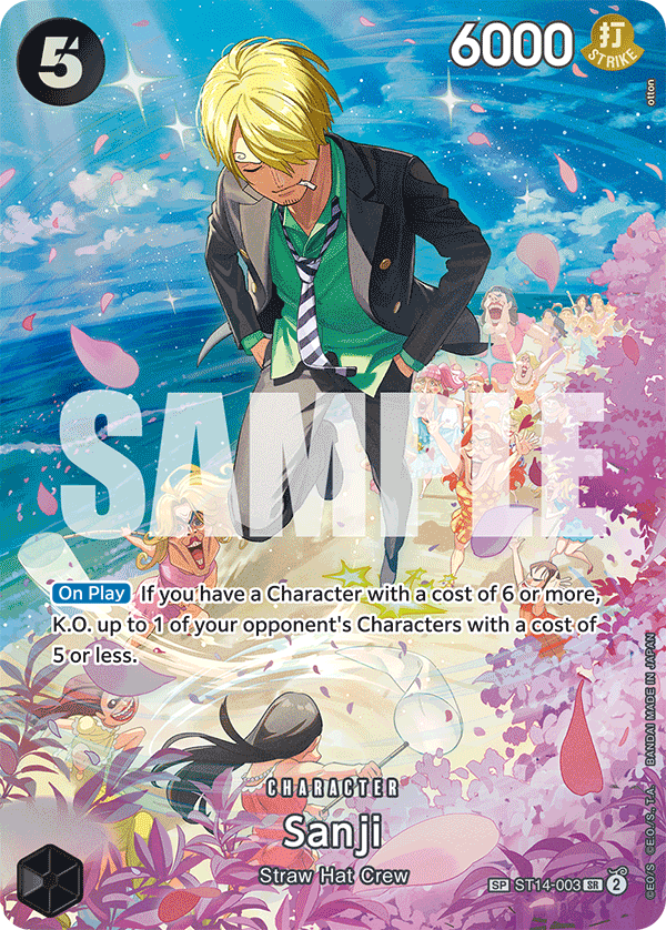 Sanji ST14-003, the SP printing from ST-14 of the One Piece Card Game