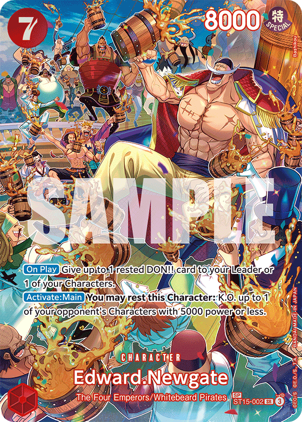 Edward.Newgate ST15-002, the SP printing from ST-15 of the One Piece Card Game