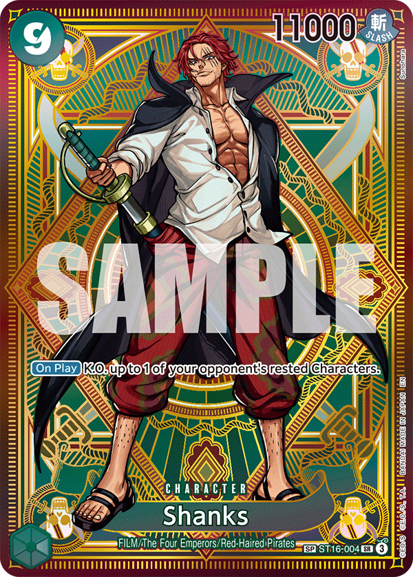 Shanks ST16-004, the SP printing from ST-16 of the One Piece Card Game