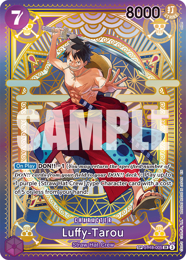 Luffy-Tarou ST18-005, the SP printing from ST-18 of the One Piece Card Game