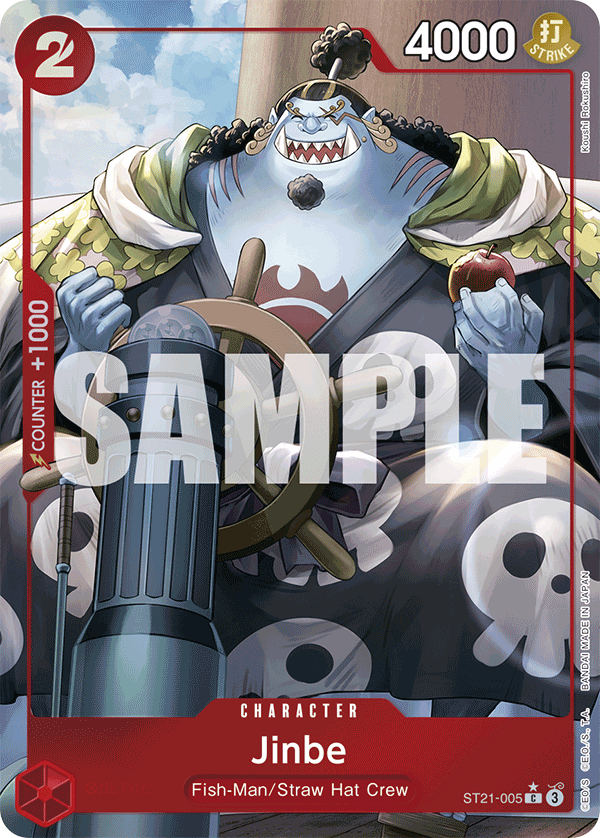 Jinbe ST21-005, the C printing from ST-21 of the One Piece Card Game