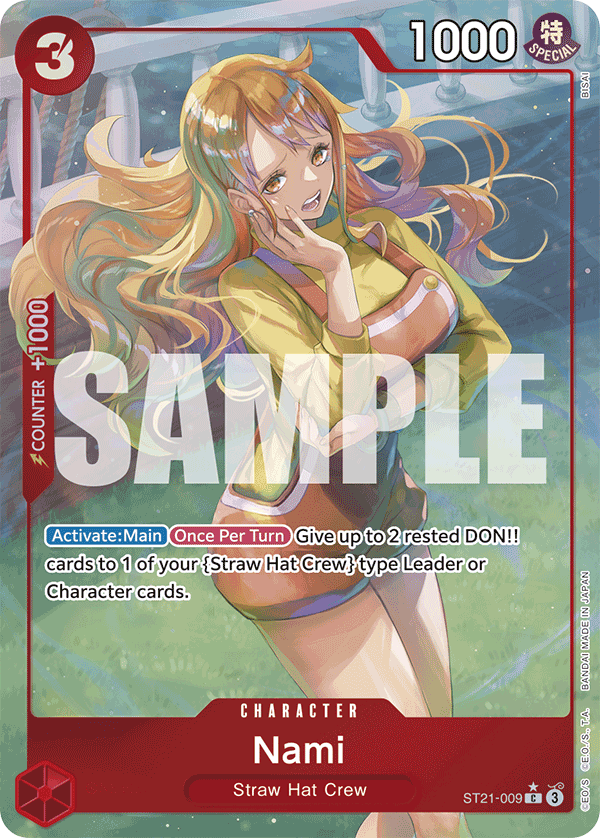 Nami ST21-009, the C printing from ST-21 of the One Piece Card Game