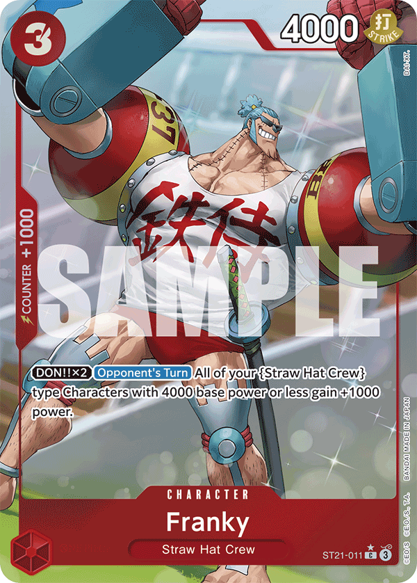 Franky ST21-011, the C printing from ST-21 of the One Piece Card Game